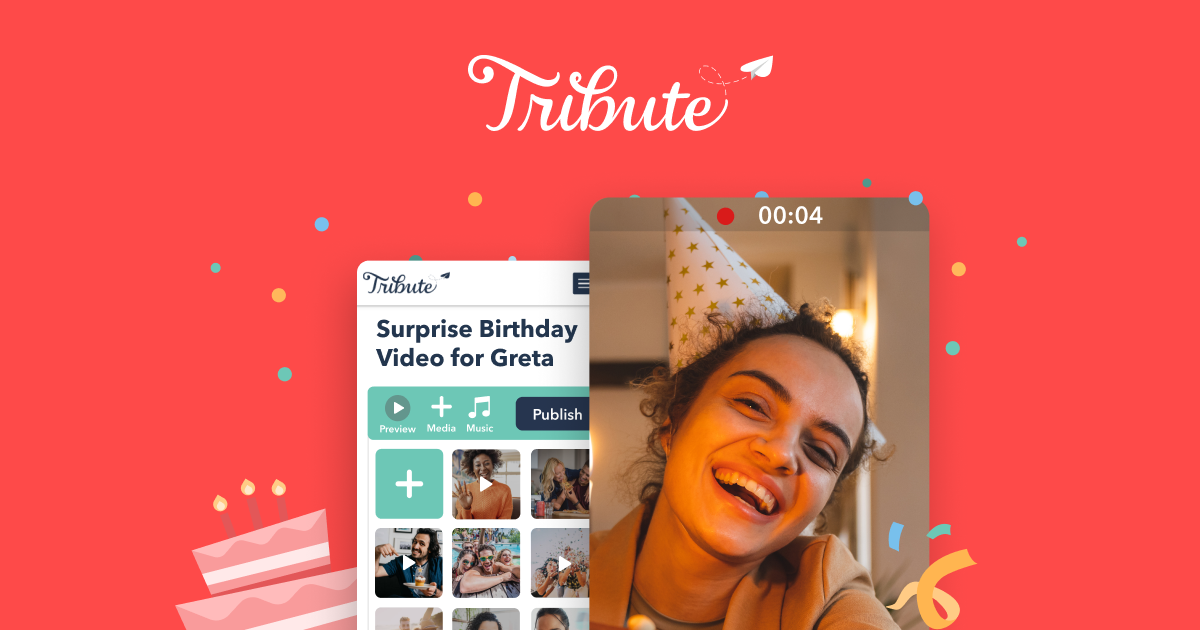 Birthday video for Toni: Use Tribute’s easy-to-use birthday video maker for your video montage.