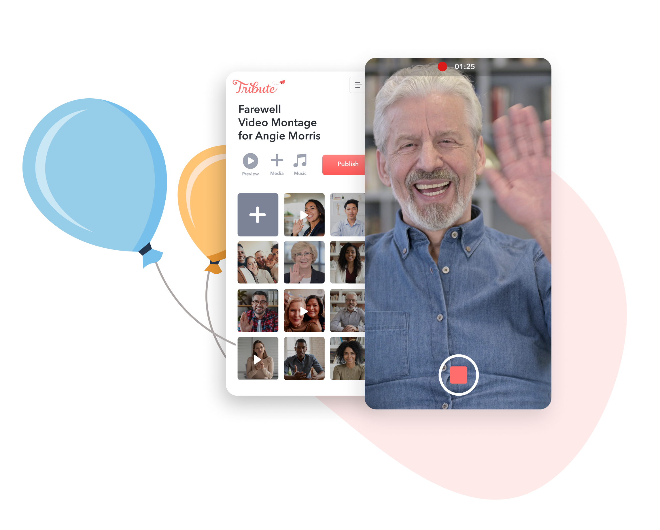 Farewell Employee Video : Use Tribute’s easy-to-use birthday video maker for your video montage.