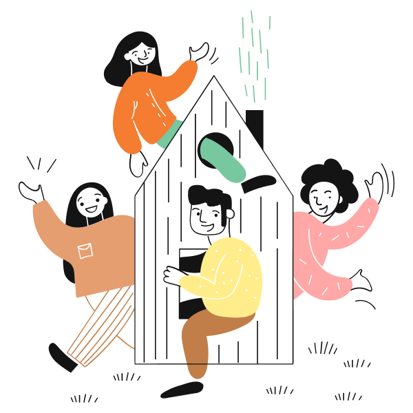 Connected group sharing gratitude